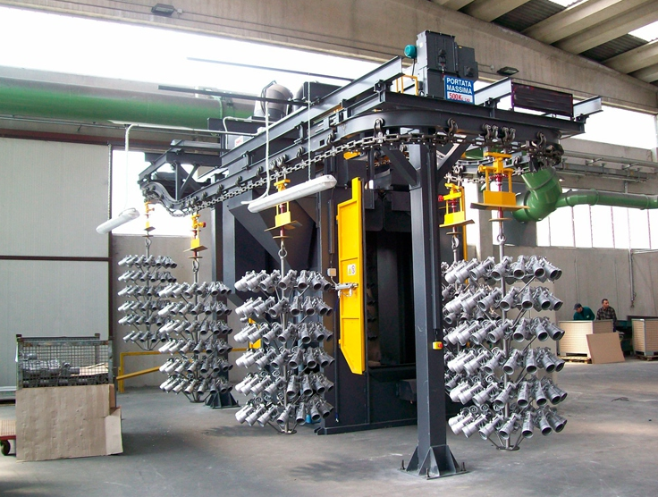 悬链式通过抛丸机